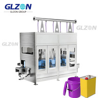 Machine de remplissage de liquides entièrement automatique |   Système de remplissage de seaux de 5 gallons |   Emballage de seaux de peinture à l'huile avec machine de capsulage
