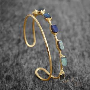 Brazalete de Labradorita Hecho a Mano, Brazalete de Piedra Natural, Estilo Boho Vintage para Mujer, Joyería de Piedras Preciosas - Product Image 4