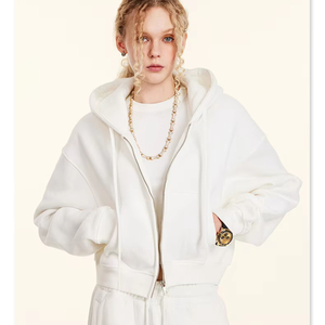 Custom High Quality 100% Cotton Fleece <b>Running</b> Sportswear Zipper <b>Hoodies</b> Jacket Sweatpants 2 Piece Set Men's Tracksuits - Product Image 4