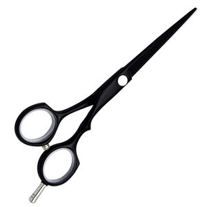 Ciseaux de coupe de cheveux de la meilleure qualité Ciseaux de coupe de cheveux extra pointus en acier inoxydable enduit de couleur noire avec pochette en cuir - Product Image 4