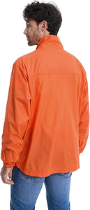 Men's Lightweight Nylon Rain <b>Jacket</b> Waterproof Stand Collar Formal Style Windbreaker Zipper Breathable Durable for Spring <b>Hiking</b> - Product Image 2