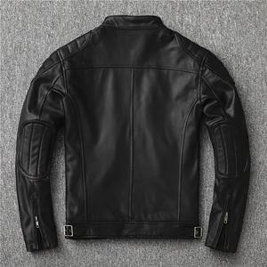 Vêtements d'extérieur pour hommes veste décontractée veste formelle poids lourd élégant à la mode classique vêtements de tous les jours bomber en cuir pur vestes pour hommes - Product Image 3