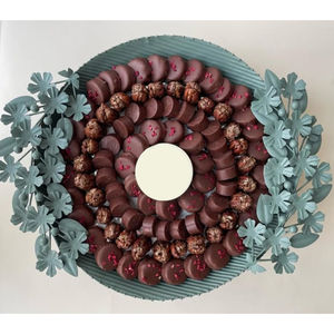 Decoración casera del hotel Catering Chocolate Dulces Cuenco para servir Cuenco de chocolate de metal de mayor calidad con soporte dorado Antiguo para la venta - Product Image 6