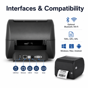 <span class=keywords><strong>Imprimante</strong></span> d'étiquettes RFID industrielle pour l'expédition thermique, <span class=keywords><strong>imprimante</strong></span> d'étiquettes adhésives <span class=keywords><strong>en</strong></span> rouleau de 4 pouces, <span class=keywords><strong>imprimante</strong></span> d'étiquettes de codes-barres - Product Image 4