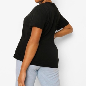 T-shirts pour femmes en coton 100% corduroy, taille plus, col rond, écologiques, confortables, personnalisables, manches courtes, imprimés, fournisseur BD - Product Image 4