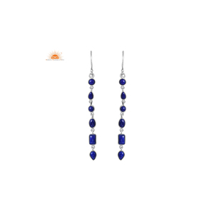 Best Quality 925 Sterling Silver Natural Lapis Gemstone <b>Dangle</b> <b>Earring</b> Custom Jewelry For Women Gift For Her - Product Image 1