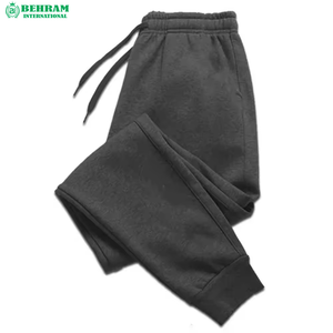 BEHRAM INTERNATIONAL Men's Cotton Sweatpants <b>Elastic</b> <b>Waist</b> Drawstring Casual Joggers <b>White</b> Gray Black Autumn Wear - Product Image 4