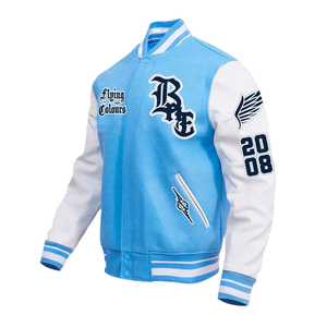 Vestes universitaires personnalisées pour hommes, automne, hiver, printemps, mode décontractée, sportive, streetwear, écologiques, laine/polyester, logo frontal, 2025 - Product Image 3