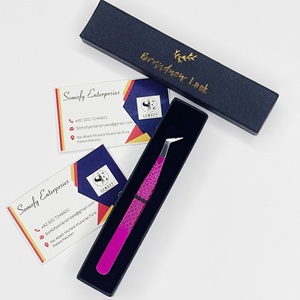 Pinzas para Pestañas Somofy Enterprises de Acero Inoxidable en Forma de L, Color Rosa Transparente, Duraderas, de 10 mm - Product Image 2