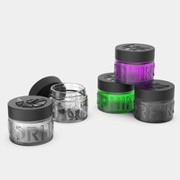 Pot en verre hermétique anti-odeur résistant aux enfants, 1 oz (30 ml), transparent, avec couvercle à vis, pour l'emballage d'échantillons d'herbes, de thé ou de cosmétiques