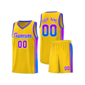 Maillot de basket-ball de mode de couleur personnalisée respirant et coutures à séchage rapide maillot de basket-ball de haute qualité - Product Image 4