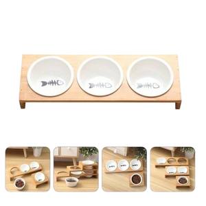 Custom FT14 Wood <b>Pet</b> Feeding Tray with Elegant Glossy Finish <b>for</b> Indoor Cat and Dog Use Vietnam OEM Manufacturer - Product Image 1