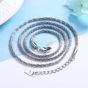 สร้อยคอแบบโซ่สไตล์อิตาลี ทอง 14K เงินสเตอร์ลิง ลายทางศาสนา แบบงู แบบฟิกาโร  ลายทอง ลายไข่มุก ลายหัวใจ - Product Image 2