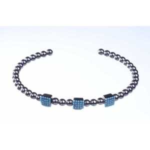 Bracelet en argent sterling 925 plaqué rhodium noir avec pierres serties, design de bijoux - Product Image 2