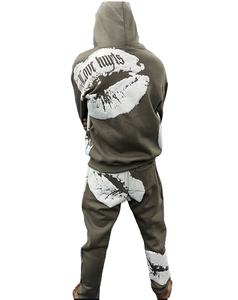 Survêtement pull personnalisé en polyester/coton pour hommes, tissu polaire d'hiver coupe régulière écologique, capuche 600g, vêtements d'automne et d'hiver - Product Image 3