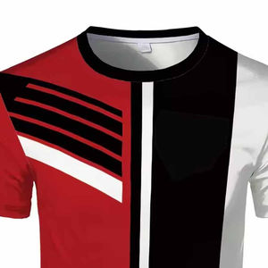 Camiseta de sublimación de MOQ bajo de talla grande recién llegada de fabricante alto, camisetas de sublimación de ajuste de Color sólido con cuello redondo - Product Image 4