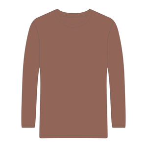 เสื้อยืดคอกลมแขนยาวผู้ชาย สีน้ำตาล ผ้าฝ้ายออร์แกนิค 100% ระดับพรีเมียม ผ่านการรับรอง GOTS ผ้าไม่หด ระบายอากาศได้ดี - Product Image 3