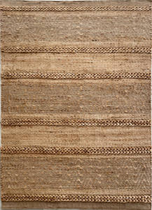 Usine directe Écologique Indien Tissé Couleur Naturelle Jute Tressé Tapis À La Main Motif Rayé pour Usage Domestique Prix Fabricant - Product Image 6