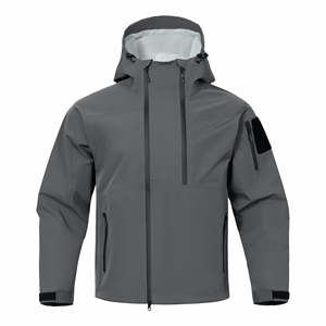 Veste coupe-vent unisexe imperméable avec logo personnalisé OEM, taille plus, fermeture éclair, capuche, pour la randonnée en plein air - Product Image 4