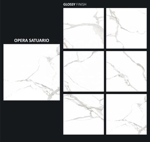 Carreaux émaillés polis porcelaine 600x600mm, 800x800mm (60x60cm, 80x80cm), 32x32 pouces, 9mm d'épaisseur pour murs et sols - Product Image 3