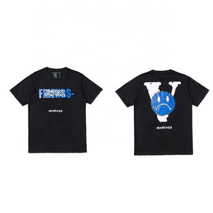 Camisetas de algodón 100% pesadas con cuello redondo personalizadas, camisetas de manga corta con estampado gráfico de gran tamaño para hombre - Product Image 6