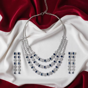 Conjunto de Joyería de Diseño AD para Mujer, Collar y Aretes de Novia, Estilo Étnico Indio, Regalo para Bodas y Fiestas - Product Image 1