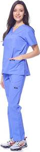 Conjunto de Uniformes Médicos Unisex con Tejido de Punto, Material de Spandex/Poliéster, Detección de Agujas, Logotipo Personalizado, Parte Superior y Pantalones de Uniforme Médico - Product Image 4