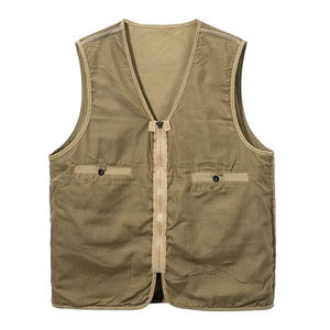 Gilet de pêche à séchage rapide sans manches et à col en V en denim respirant pour hommes avec poches multiples pour les sports d'extérieur et les voyage-OEM Service Spring - Product Image 5