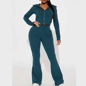 Conjunto de chándal para mujer con lavado ácido, ropa de calle para mujer, sudadera con capucha y pantalones de chándal con bordado desgastado Vintage, conjunto de chándal para mujer - Product Image 1