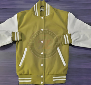 Chaqueta Varsity Personalizada OEM de Alta Calidad, Impermeable, para Invierno, Escuela o Universidad, con Cuello Alto y Logotipo Frontal para Hombre - Product Image 1