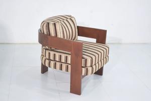 Modern Tufted Fabric and Mango Wood Dining <b>Chair</b> for Home Office Home Bar Bedroom Furniture Handmade Wholesale - Product Image 2