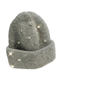 Gorro Unisex Brillante con Pedrería, Gorro de Invierno Cálido con Bordado 3D de Calavera, Puño Grueso, Gorro de Punto con Cristales Brillantes, Estilo Y2K - Product Image 4