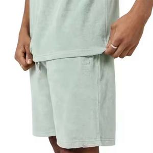 Conjunto de ropa deportiva para hombre de estilo informal al por mayor, pantalones cortos de verano y top de manga corta, tejido transpirable y de secado rápido, 100% algodón - Product Image 6