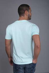 Camiseta Personalizada 100% Algodón Orgánico, Cuello Redondo, Manga Corta, Color Blanco Sólido, Tejido Transpirable, Corte Regular, Casual, Talla Grande - Product Image 4