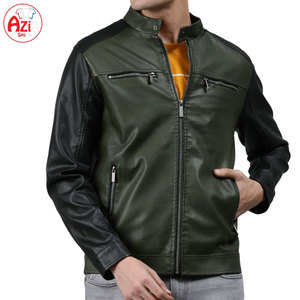 Chaqueta de cuero de piel de vaca de calle alta para hombre, cuello levantado, logotipo frontal, alta calidad, gran oferta, el mejor diseño de invierno - Product Image 1