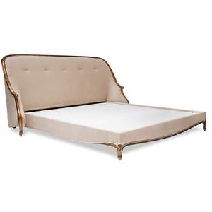 Lit à la française Cadre en bois Crème Luxe - Product Image 3