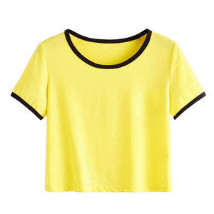 Camiseta corta para mujer a precio de fábrica al por mayor, la mejor camiseta corta para mujer a la venta en línea - Product Image 1