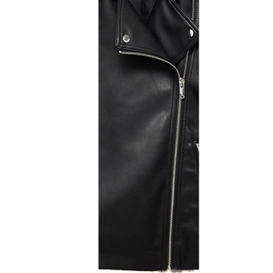 Chaqueta de Motociclista de Piel de Oveja Genuina Hecha a Medida de Primera Calidad para Mujer, 100% Resistente al Viento, con Estampado, Acabado Elegante para Invierno - Product Image 3