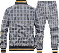 Ensemble de survêtement décontracté grande taille personnalisé, couleur unie, impression en relief, deux pièces, sweat à capuche et pantalon de jogging, tenue de sport tendance pour l'hiver