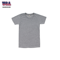 USA Warehouse Ships Fast 100% Polyester Sublimation Blanks T-shirts O-Neck Collar 180 Grammes Poids du tissu Prêt à expédier