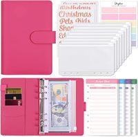 Mini agenda A5 en cuir avec logo personnalisé sublimation PU Budget avec enveloppes pour monnaie Classeur Journal