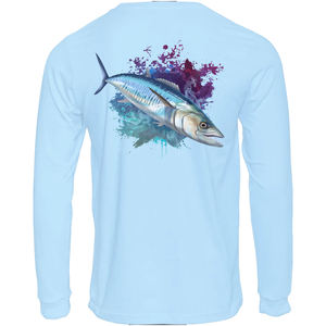 เสื้อตกปลาแขนยาวผ้าแห้งเร็วระบายอากาศได้ดีเสื้อฮู้ดแบบซับลิเมชัน Upf50ใหม่ออกแบบได้ตามต้องการ - Product Image 2