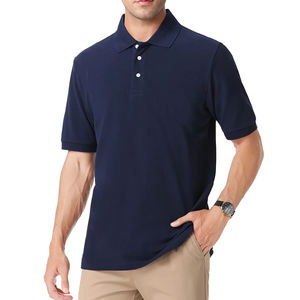 Vente en gros de t-shirts polo en coton pour hommes-col boutonné, mode estivale, confort facile à porter et matériau infroissable - Product Image 4