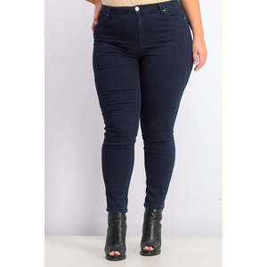 Jeans Skinny a Vita Alta da Donna Tinseltown, Denim Traspirante, Design Semplice con Decorazione a Bottoni, Taglio Dritto, Taglia 13 - Product Image 1