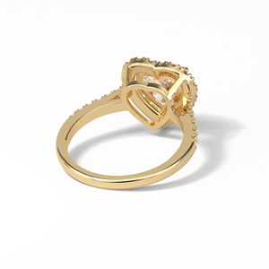 14K oro blanco corazón corte incoloro Moissanite anillo de compromiso 2,00 TW joyería para boda fiesta piedras preciosas anillos Gra certificado - Product Image 2