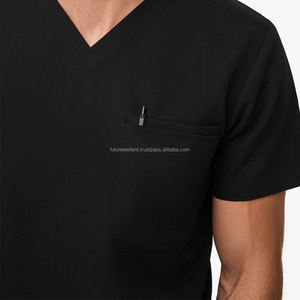 Uniforme de Hospital con Cuello en V Trajes Médicos Alta Calidad Manga Corta Scrubs Licra Suave Para Hombres Verano Hospital Scrubs Enfermera - Product Image 5