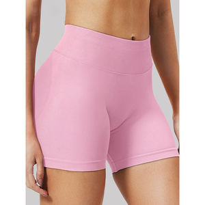 Vente chaude Shorts de Yoga pour les femmes taille haute Butt Scrunch entraînement Gym Fitness Sports Activewear - Product Image 3