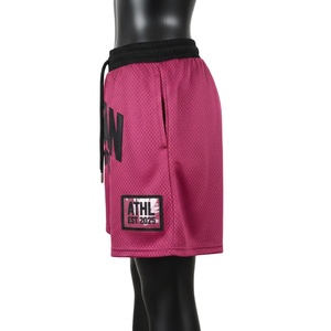 Shorts ligeros de malla para mujer, 150 GSM, tela de poliéster de alto flujo de aire, ropa de entrenamiento con logo impreso personalizado, shorts para mujer - Product Image 3