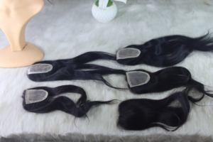 InstaHair LightTop 150% Pegamento de densidad Clip-In Remy Hair Topper Base de encaje Mujeres Piezas de cabello humano real Sin flequillo 7-13CM - Product Image 3