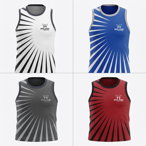 Gilet de sport unisexe personnalisé par sublimation, respirant, sans manches, pour la gym, la course, le fitness et les tenues d'équipe - Product Image 4